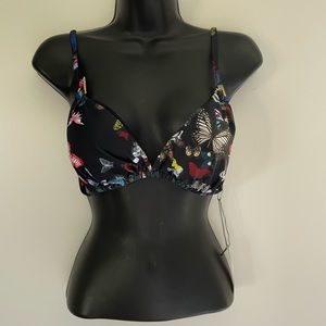 NWT Swiminista x Christian Lacroix black butterfly parade print bikini t…